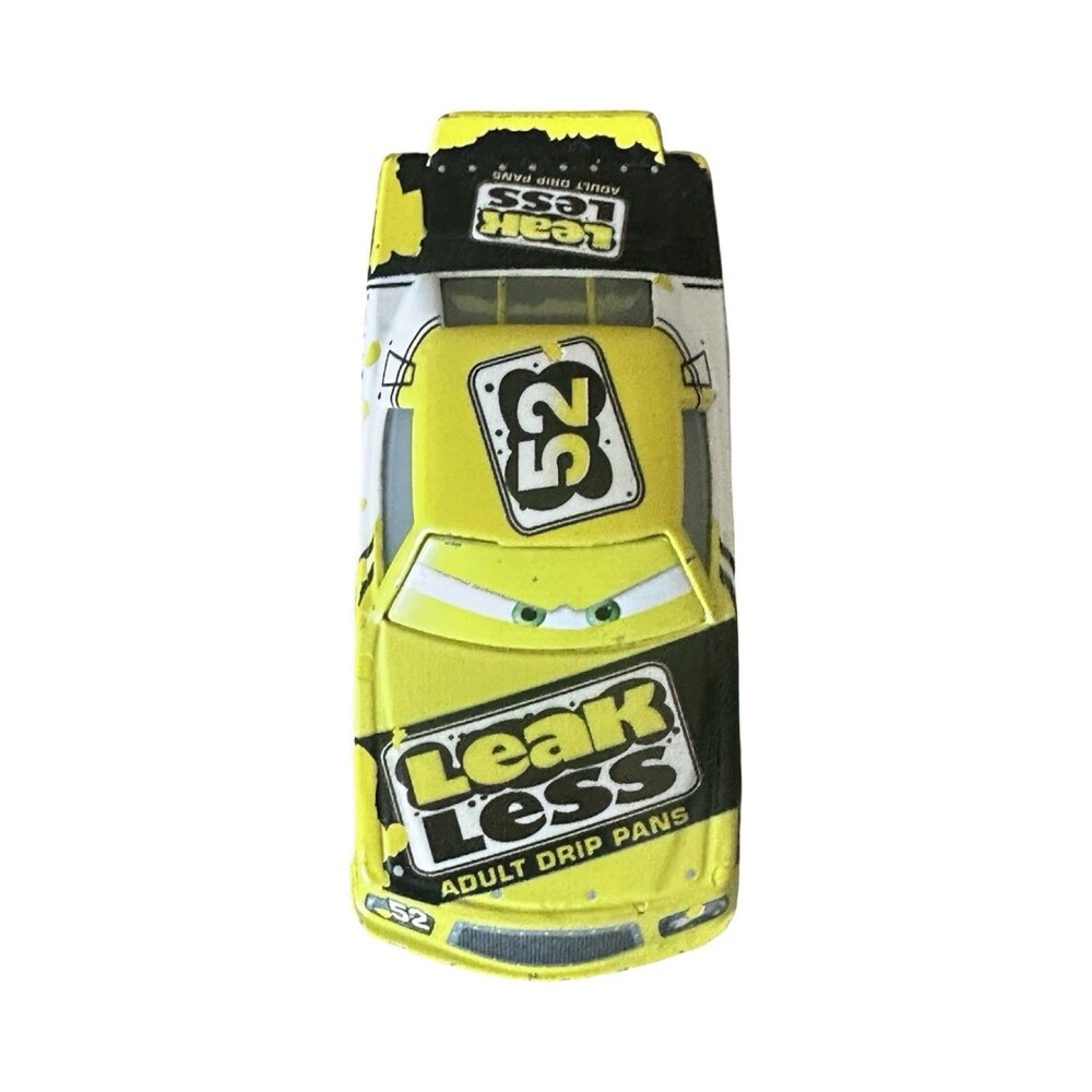 Original Disney Pixar Cars #52 Leak Less Diecast Car Mattel yellow black 106